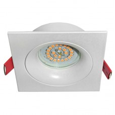 Σποτ Τετράγωνο Χωνευτό Βαθύ Σταθερό Αλουμινίου Λευκό 21-460110